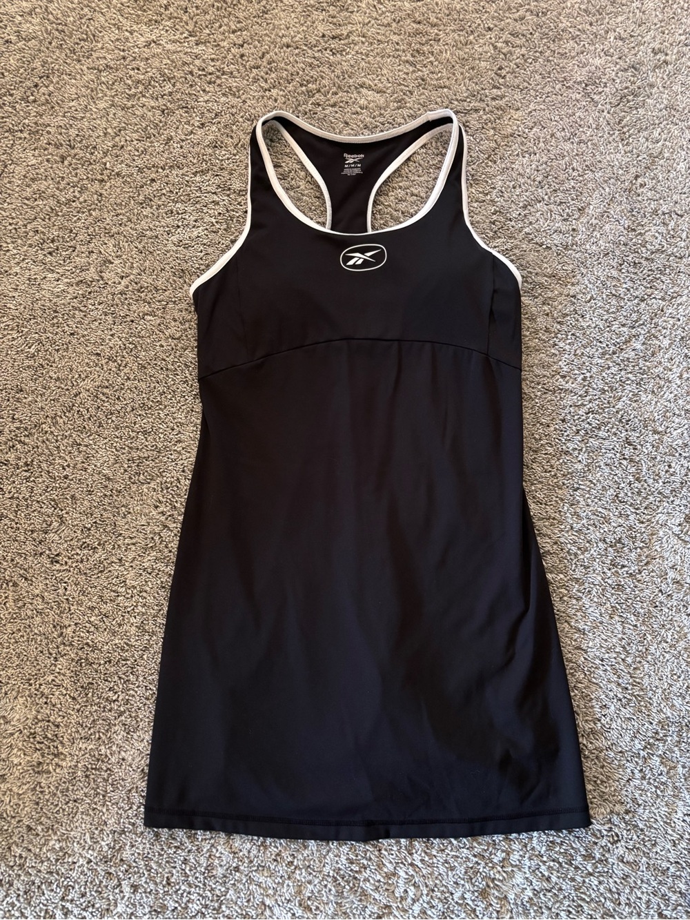 Reebok Black/White Athletic Dress Built In Shorts and Bra Womens Size M